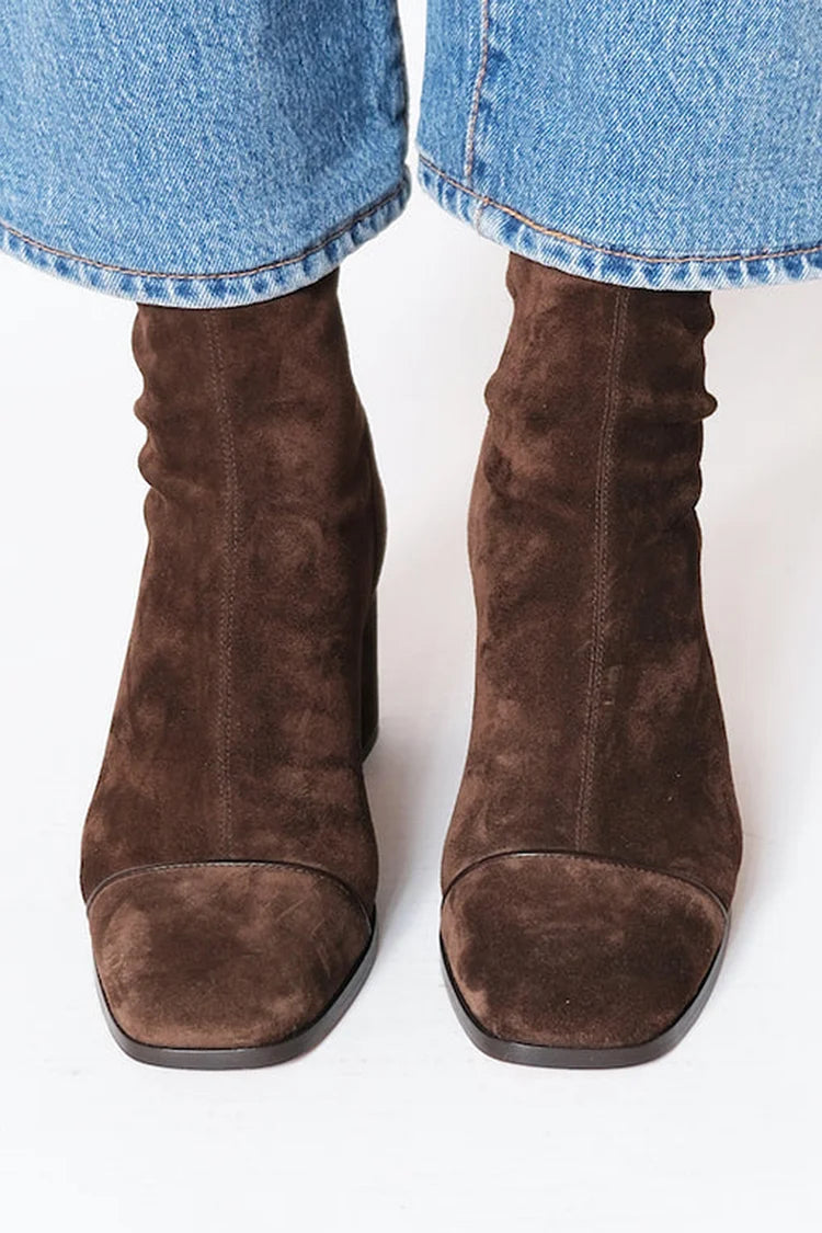 Victoria | Square Toe Heeled Boots