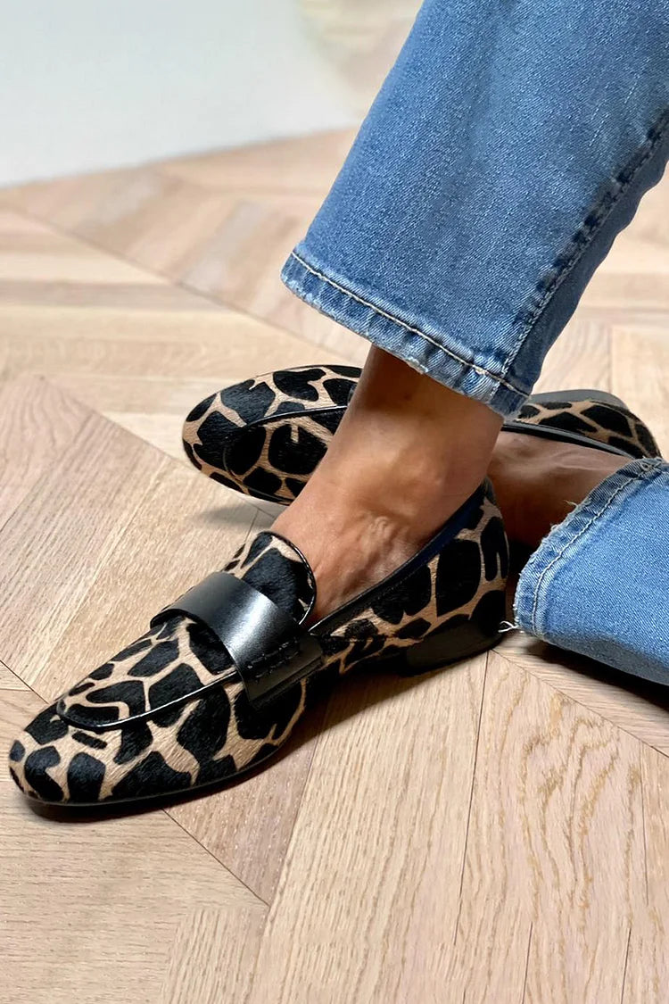 Alina | Animal Print Loafer With Elegant Detail
