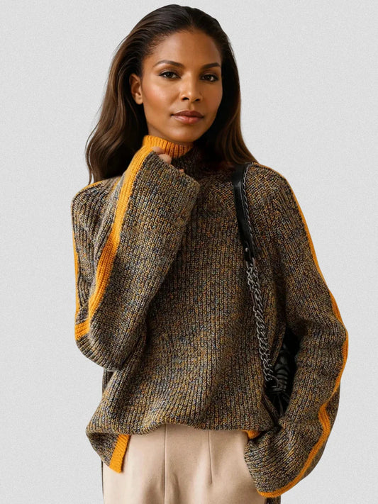 Fern | Cozy Stripe Turtleneck Sweater