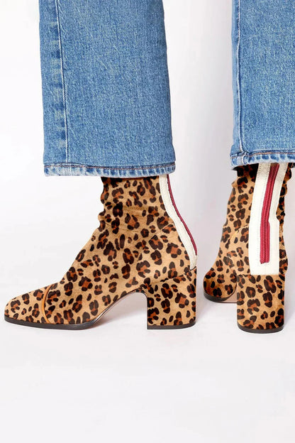 Victoria | Square Toe Heeled Boots