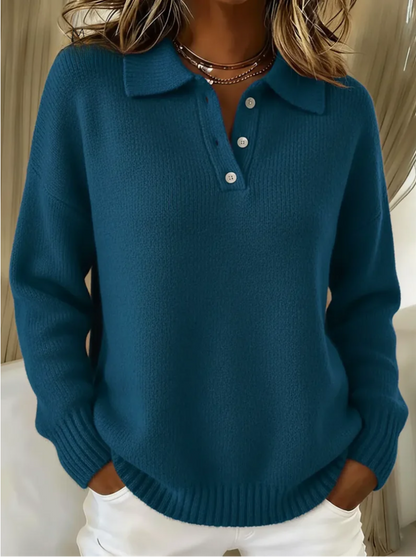 Nova | Soft Knit Polo Sweater