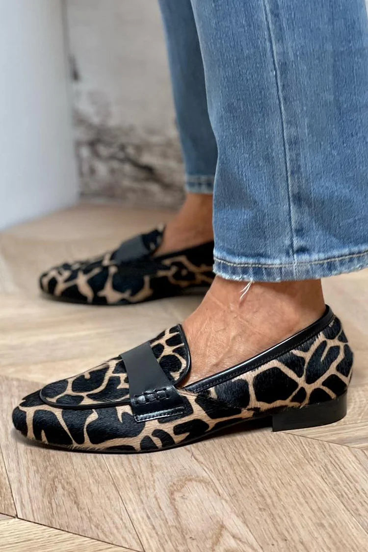 Alina | Animal Print Loafer With Elegant Detail