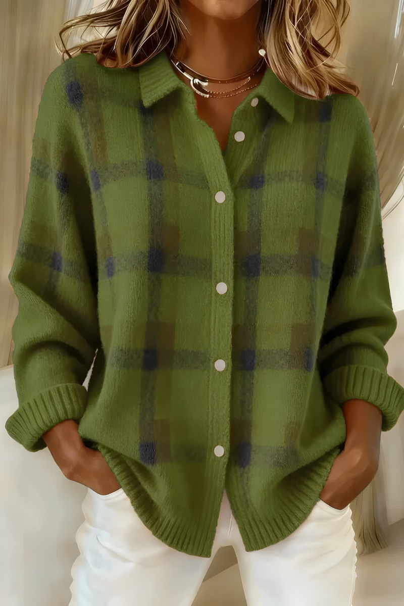 Aiza | Soft Check Cardigan