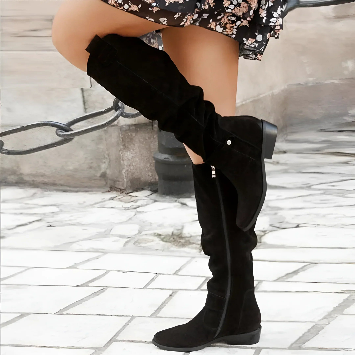 Amelia | Stylish Suede Knee Boots
