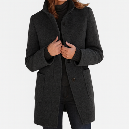 Marlow Grace | High Collar Wool Blend Jacket