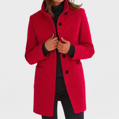 Marlow Grace | High Collar Wool Blend Jacket