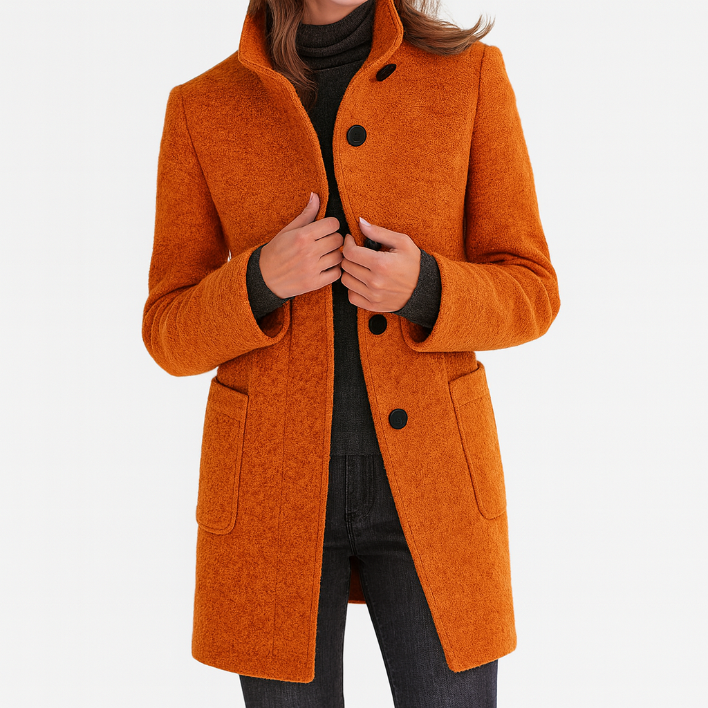 Marlow Grace | High Collar Wool Blend Jacket