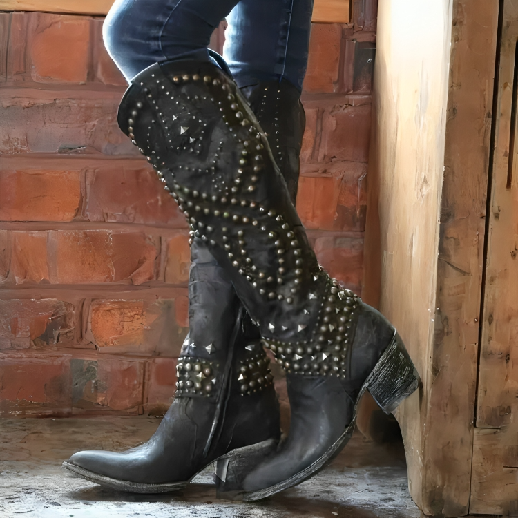 Addison | Western Knee-High Boots