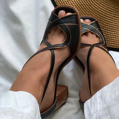 Abigail |Elegant Sandal With Cross Straps